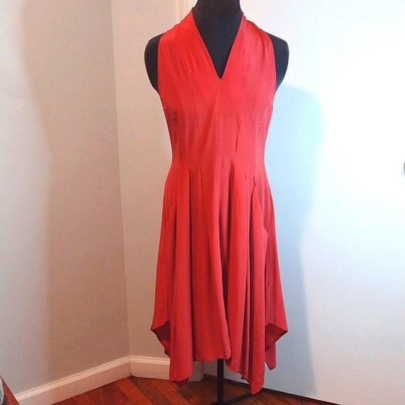 Eileen Fisher 100% Silk Gored Dress NWT  Sample Dress Size S - Picture 1 of 12